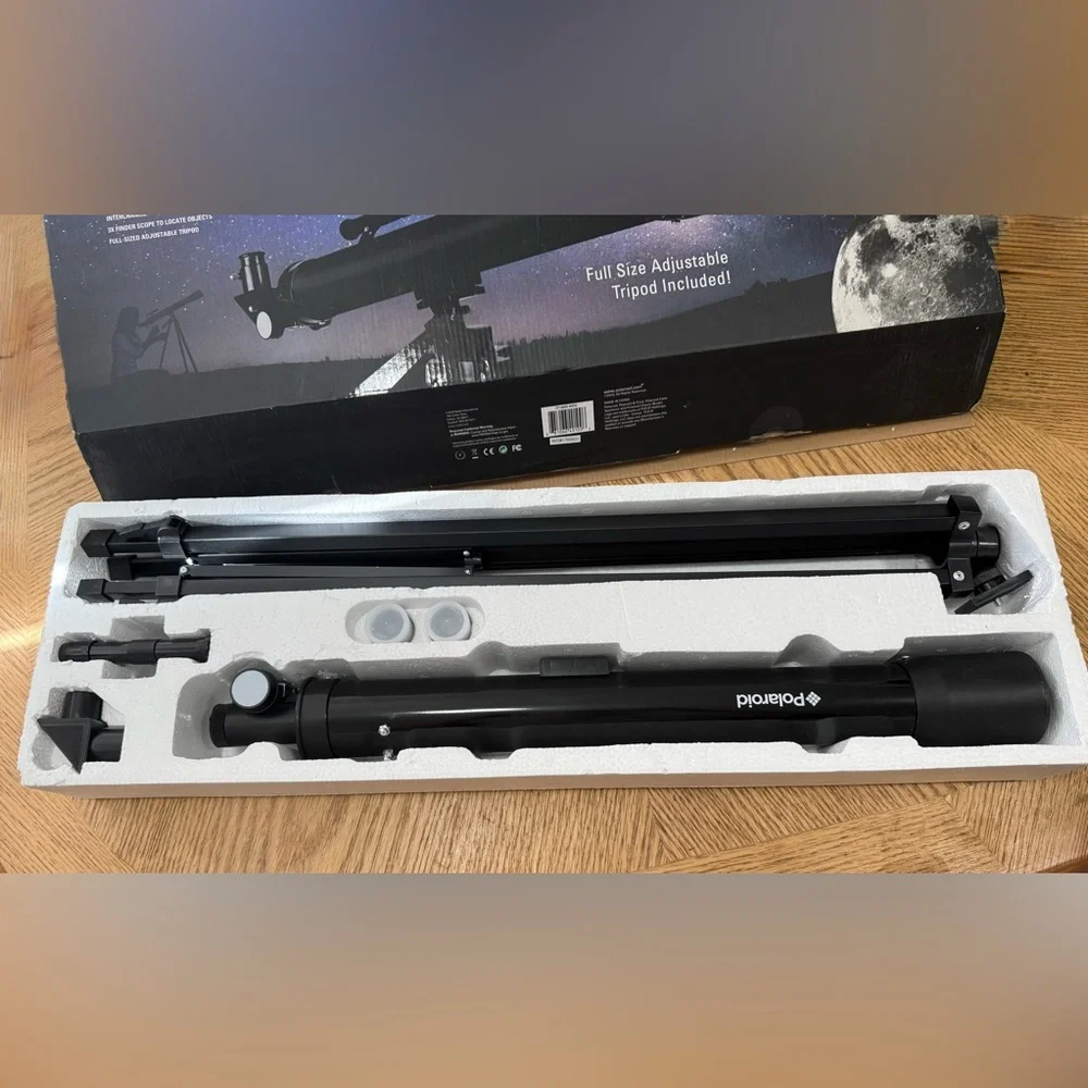 Polaroid IT-160X 75x/150x Refractor Telescope with Full-Size Adjustable Tripod